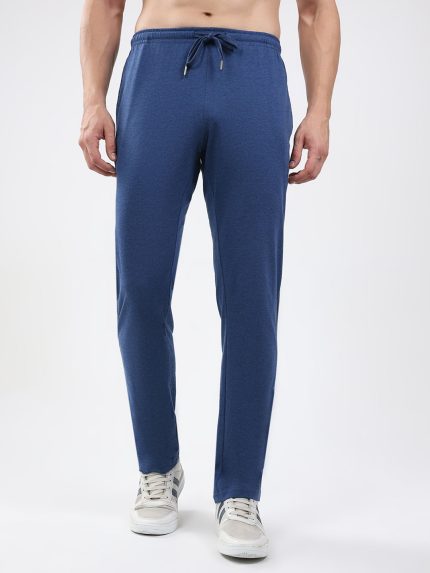 Men Blue Solid Regular Fit Lower