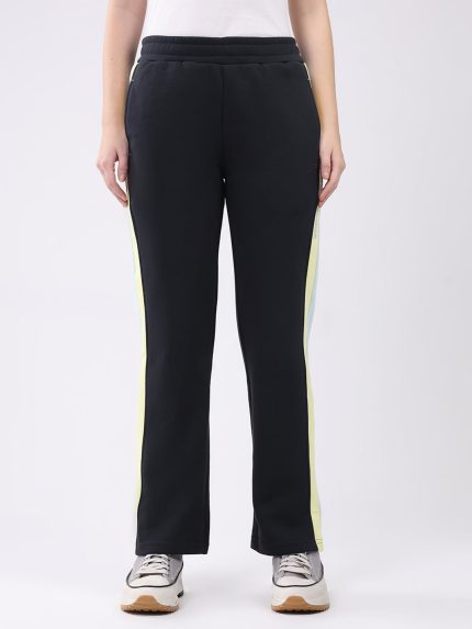 Women Navy Blue Printed Regular Fit Winter Lower